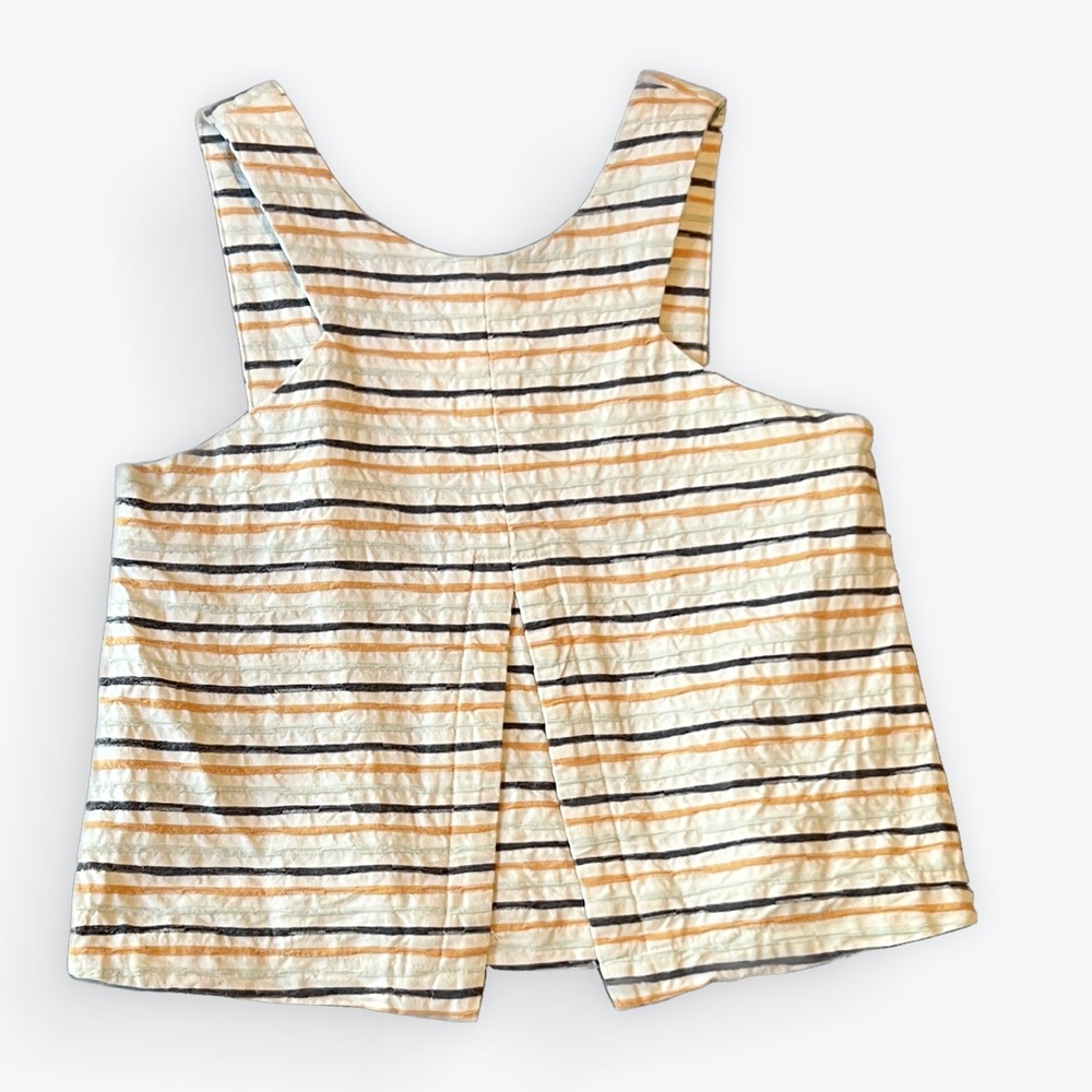 J.O.A. Women’s Striped Tank Top - Cream Orange & Blue